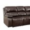 Ruth Motion Sectional Sofa CM6783BR in Brown Leather Match