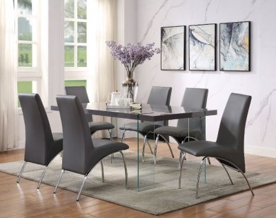 Noland Dining Table 72190 Gray Top by Acme w/Options