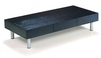Cappuccino Finish Artistic Coffee Table on Tube Metal Legs [BHCT-CT03]
