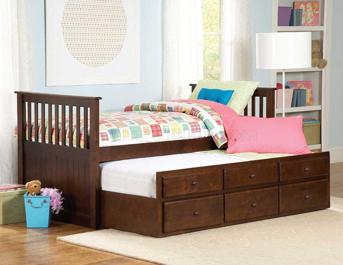 571PE-1 Zachary Twin/Twin Trundle Bed in Espresso by Homelegance - Click Image to Close