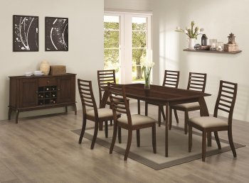 104951 Stanley 5Pc Dining Set by Coaster in Cappuccino w/Options [CRDS-104951 Stanley]