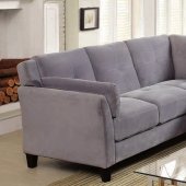 Peever II Sectional Sofa CM6368GY in Gray Flannelette Fabric