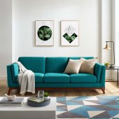 Chance Sofa in Teal Fabric by Modway w/Options