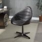 Pipino Accent Chair w/Swivel AC02582 Antique Ebony Leather -Acme