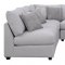 Cambria Sectional Sofa 6Pc 551511 in Grey Fabric by Coaster