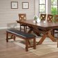 Distressed Oak Finish Classic Apollo Dining Table by Acme