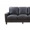 Chino Sofa & Loveseat Set in Gray by Leather Italia w/Options