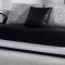 B333 Black & White Leather and Fabric Sectional Sofa
