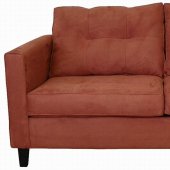 Persimmon Fabric Modern Sofa & Loveseat Set w/Options