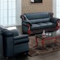 Black Bonded Leather 7981 Sofa w/Optional Loveseat & Chair