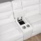 U2682 Power Motion Sectional Sofa in White & Gray by Global