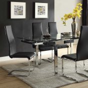 Wexford Dining Table 5Pc Set 106281 in Chrome by Coaster