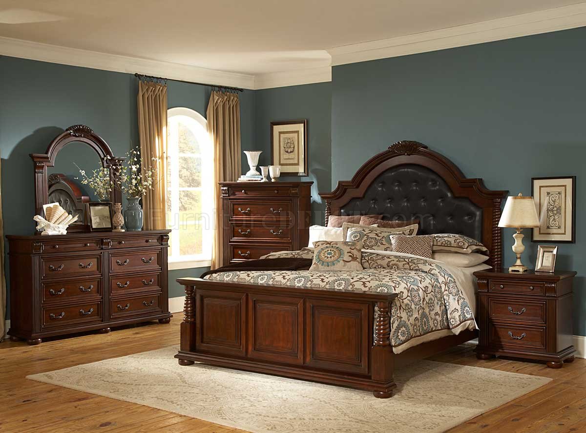 2117 Silas Bedroom by Homelegance in Cherry w/Options - Click Image to Close
