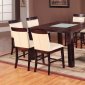 Espresso Finish Modern 5Pc Counter Height Dining Set w/Options