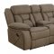 Houston Motion Sofa 602264 in Tan Leatherette by Coaster