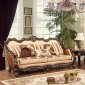 Bonita Traditional Sofa in Brown & Beige Fabric w/Options