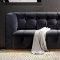 Sandy Sofa in Grey Charcoal Velvet Fabric