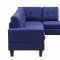 Jeimmur Sectional Sofa 56480 in Blue Linen by Acme