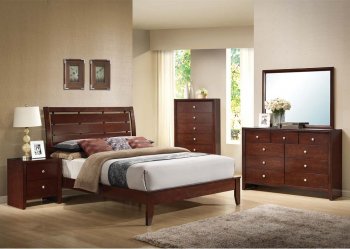 20400 Ilana Bedroom 5Pc Set in Brown Cherry by Acme w/Options [AMBS-20400 Ilana]