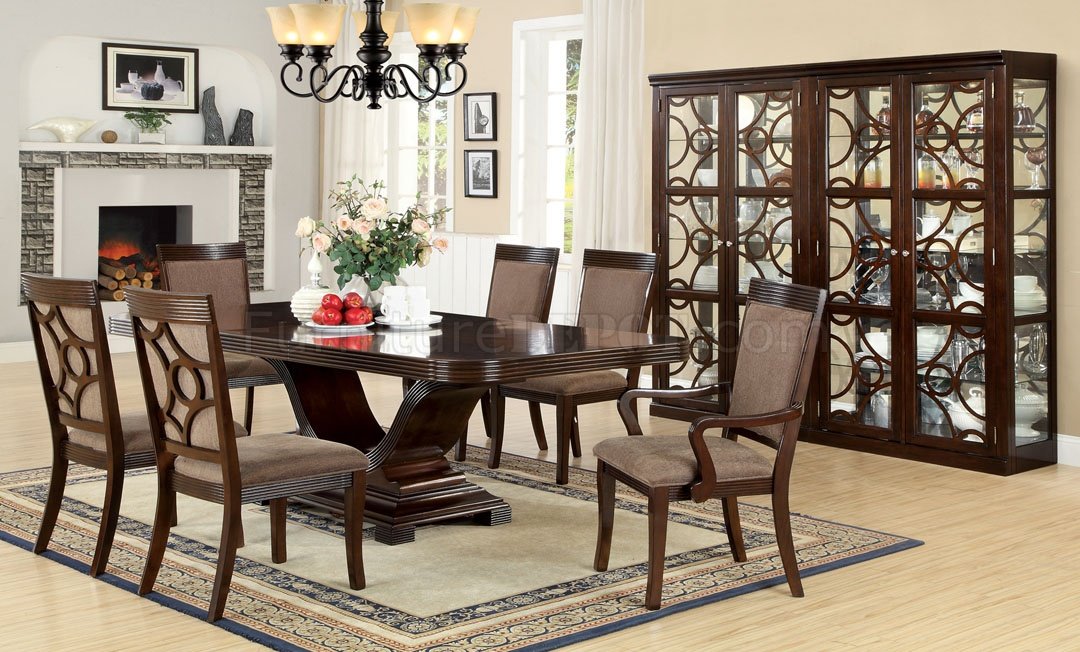 Cm3663t Woodmont Dining Table In Walnut, Modern Formal Dining Room Table