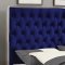 Lexi Upholstered Bed in Navy Velvet Fabric by Meridian w/Options