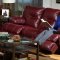 Catnapper Red Bonded Leather Modern Cortez Sectional Sofa