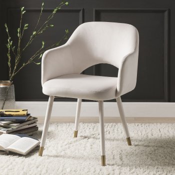 Applewood Accent Chair 59856 Set of 2 in Cream Velvet by Acme [AMAC-59856 Applewood]