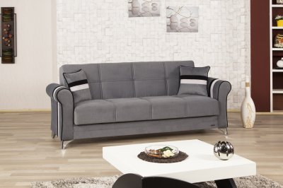 Metro Life Sofa Bed in Gray Fabric by Casamode