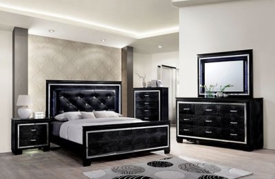 Bellanova 7979BK Bedroom Set in Black by FOA