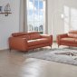 Cooper Sofa in Pumpkin Leather by J&M w/Options