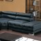 8095 Sectional Sofa in Black Bonded Leather