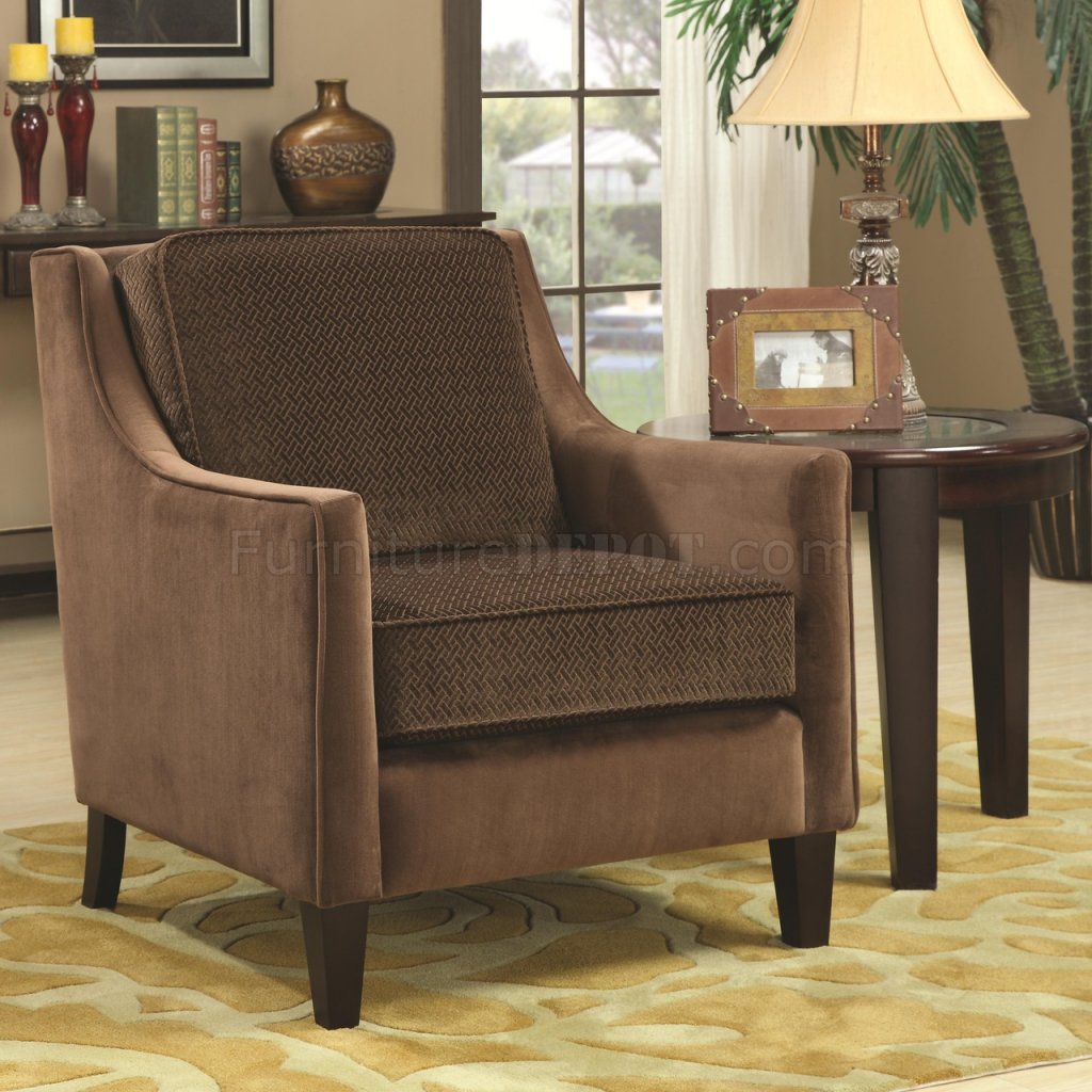 902043 Accent Chair Set of 2 in Brown Fabric by Coaster