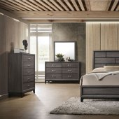 Valdemar Bedroom Set 5Pc 27050 in Weathered Gray by Acme