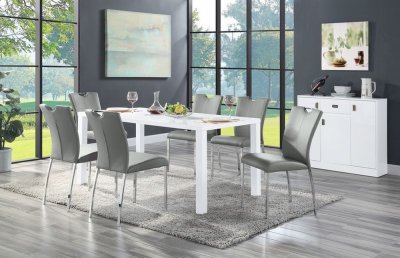 Pagan Dining Room 5Pc Set DN00740 in White by Acme w/Options