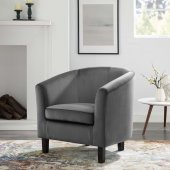 Prospect Accent Chair Set of 2 in Charcoal Velvet by Modway
