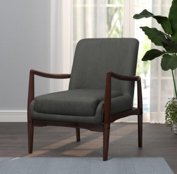 905583 Set of 2 Accent Chairs in Dark Grey Fabric by Coaster [CRAC-905583]