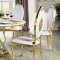 Fallon Dining Chair DN01190 Set of 2 in White & Gold by Acme