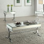 Yuri Coffee Table 3Pc Set 81195 in Chrome by Acme