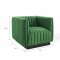 Conjure Accent Chair Emerald Green Performance Velvet by Modway