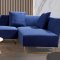 Oscar Sectional Sofa in Navy Blue Fabric