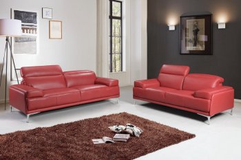 Nicolo Sofa in Red by J&M w/ Options [JMS-Nicolo Red]