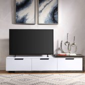 Orion TV Stand 91680 in White & Rustic Oak by Acme