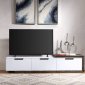 Orion TV Stand 91680 in White & Rustic Oak by Acme