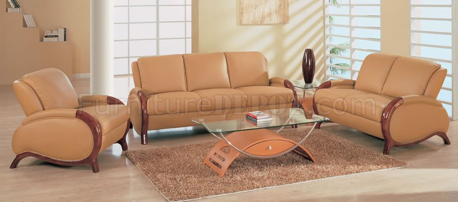 Elegant Tan Leather Living Room Set, Tan Leather Living Room Set
