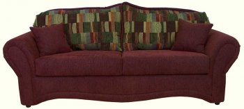 Burgundy Fabric Traditional Sofa & Loveseat Set w/Optional Chair [CHFS-TU-3250-Bankroll-Burgundy]