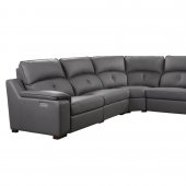 Thompson Power Motion Sofa in Slate Leather by Beverly Hills