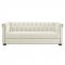 Heritage Sofa in Ivory Velvet Fabric by Modway w/Options