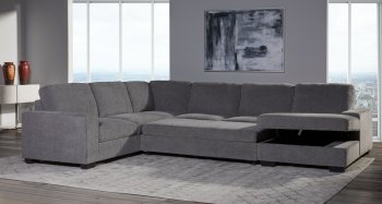 23487 Sectional Sofa in Gray Fabric by Lifestyle [SFLLSS-23487 Gray]