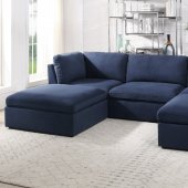 Crosby Modular Sectional Sofa 56035 in Blue Fabric by Acme
