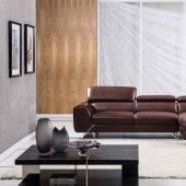 S98 Sectional Sofa in Brown Leather by Beverly Hills